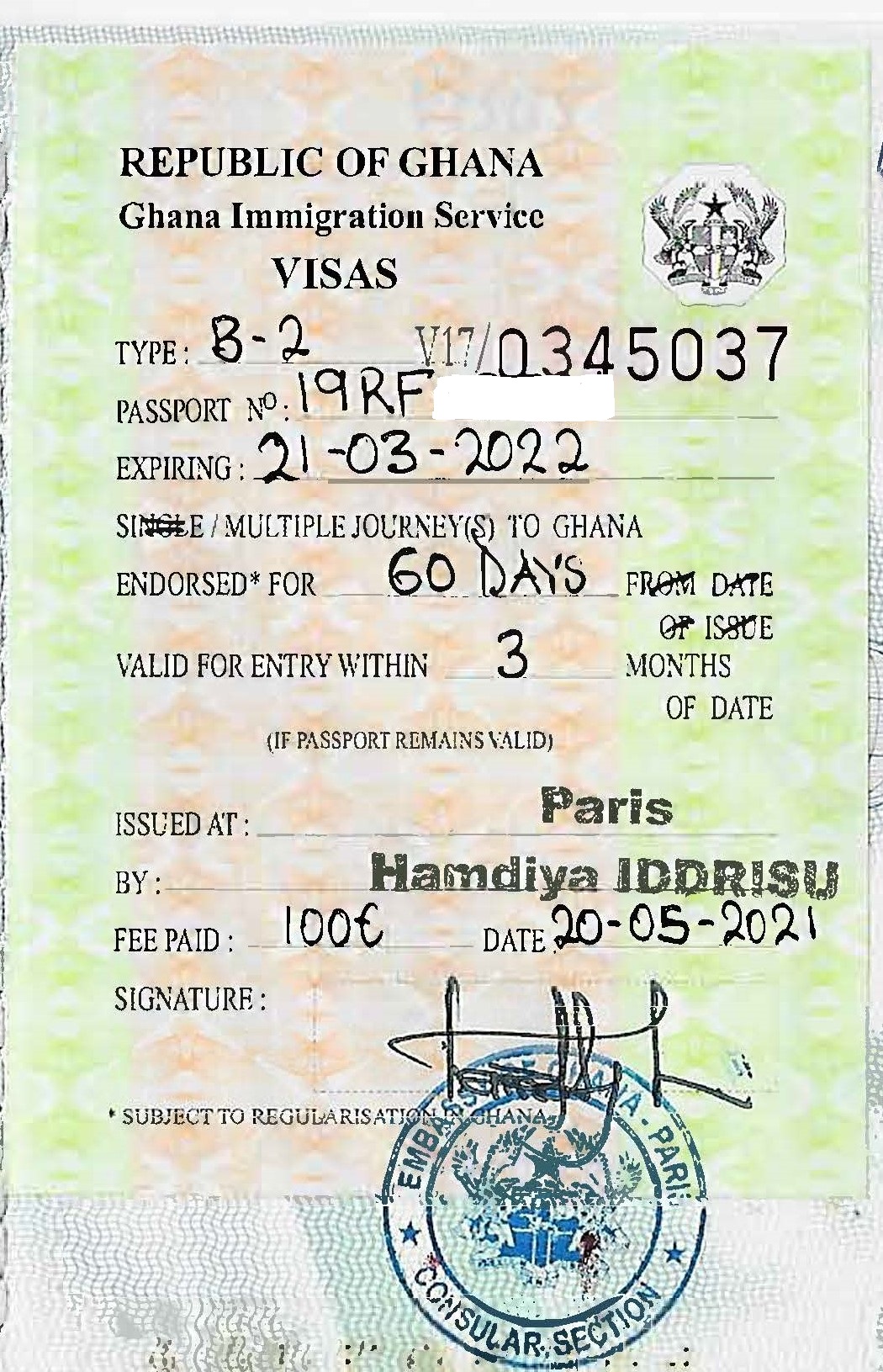 ghana visit visa from pakistan
